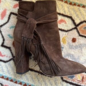 Aquazzura Brown Suede Booties